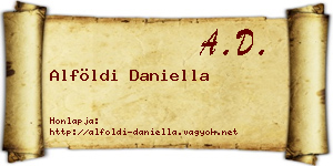 Alföldi Daniella névjegykártya